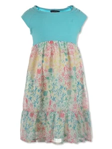 Nautica Girls' Seashell Dress Color: blue Size: 4 - Picture 1 of 1