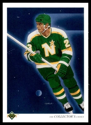 1990-91 Upper Deck BRIAN BELLOWS #308 Minnesota North Stars Team Checklist - Image 1 of 2