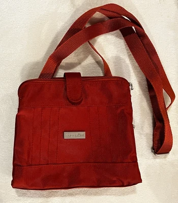 Дорожная сумка через плечо Baggallini жженый оранжевый кошелек 7 дюймов на молнии мульти карман бумажник - Изображение 1 из 4