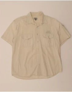 CAMEL Mens Short Sleeve Shirt 2XL Beige AX03 - Picture 1 of 6