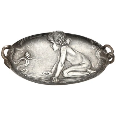 Bandeja plateada estilo Art Nouveau, WMF, Alemania, 1886 - 1903, modelo 210 Foto 1 de 4
