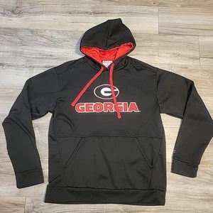 Georgia Bulldogs Hoodie Sweatshirt Adult Black Red Medium Champion Pullover  - Picture 1 of 9