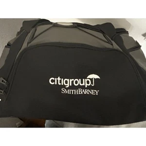 RARO Citigroup Smith Barney Bankers Bolso de Viaje Gimnasio Bolso de Lona Negro Gris - Imagen 1 de 8