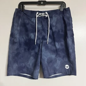 "Bañador Hollister negro y azul tie dye para hombre talla 30 8"" entrepierna" - Imagen 1 de 10