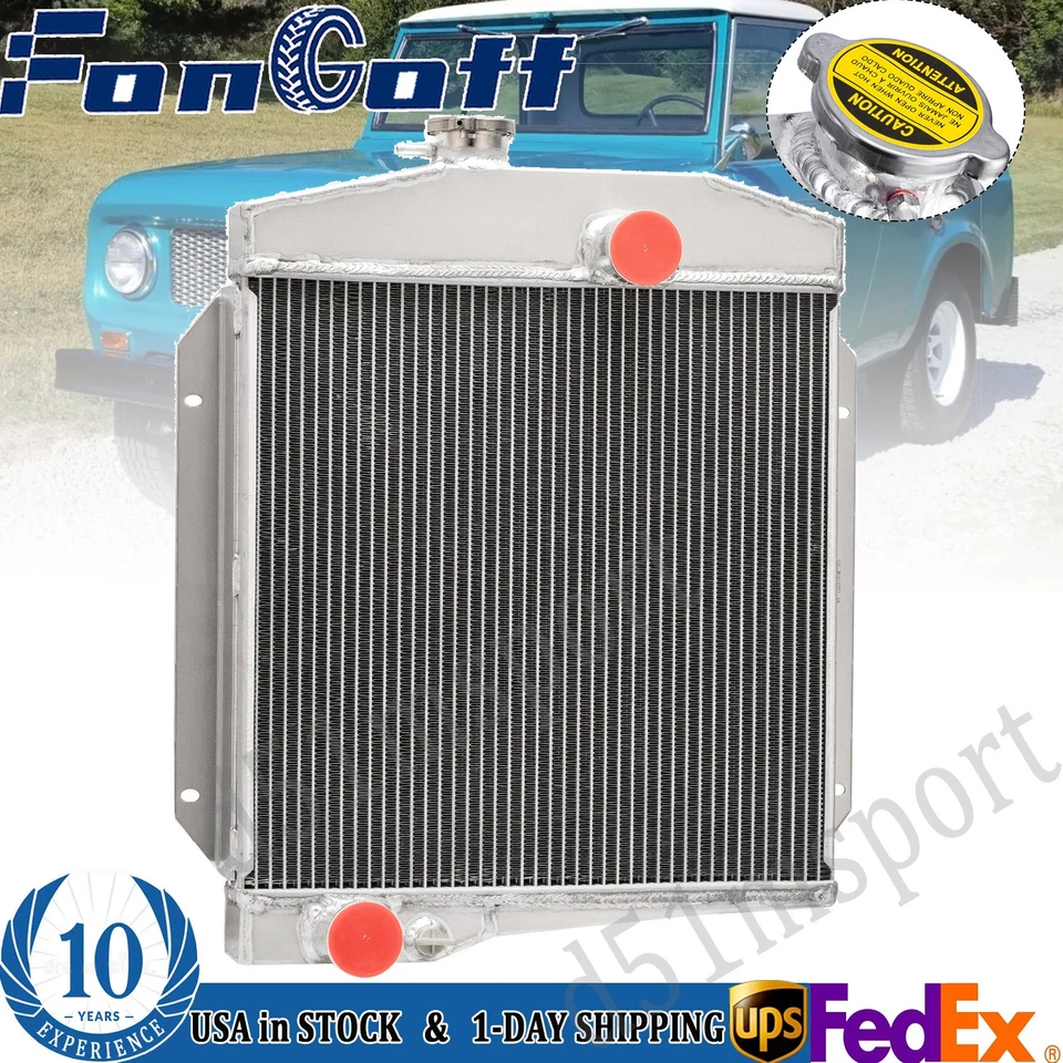 3 Row Aluminum Radiator For 1961-1971 International Harvester Scout 2.5 3.2L - Image 1 of 4