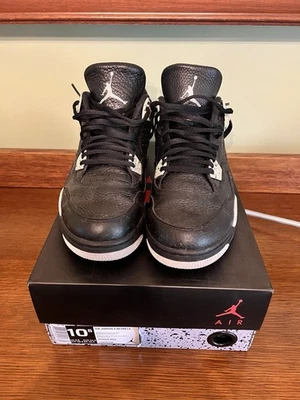 Nike Air Jordan 4 Retro LS Oreo Negro Gris Hombres 10.5 314254-003 Tenis 2015 OG Foto 1 de 4