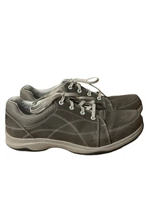 Ahnu Taraval Leather Athletic Sneakers Gray Lace-Up Walking Shoes Size 8 - Picture 1 of 23