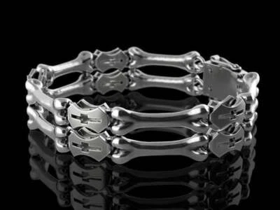 Solid 100% Genuine 935 Arge The Leg Bones Connected Fantastic Beautiful Bracelet - Image 1 of 4