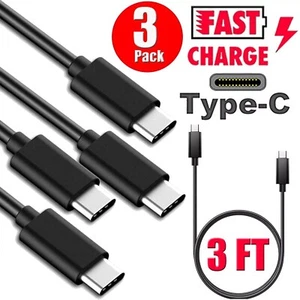 3-Pack Type C To Type C Fast Charge Cable Cord For Samsung A06 A16 S21 S23 S24 - Picture 1 of 17