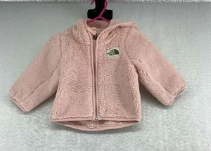 The North Face Unisex Kids Hooded Campshire Fleece Peach Pink Jacket Size 3-6 M - Picture 1 of 7