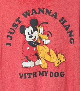 Camiseta Mickey and Friends XL para mujer I Just Wanna Hang With My Dog Pluto - Imagen 1 de 4
