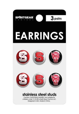 NC State Wolfpack Stud Earrings Cover