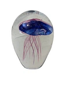 Vintage Estate Art Glass Jellyfish Paperweight - Picture 1 of 7