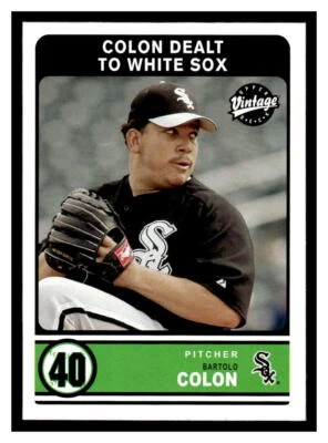 2003 Upper Deck Vintage  #302 Bartolo Colon - Chicago White Sox - Image 1 of 2