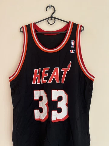 Miami Heat #33 Alonzo Mourning Rare Champion NBA Jersey Vintage Shirt Size 48 Cover