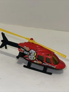 1989 Hot Wheels  Helicoptor  Trackside Assisstance Unit 3  Red NM  - Picture 1 of 8