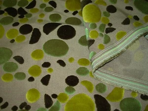 2 YDS PK MARQUEYSSAC CUT VELVET SPOTS TOPIARY UPHOLSTERY FABRIC FOR LESS - Picture 1 of 3