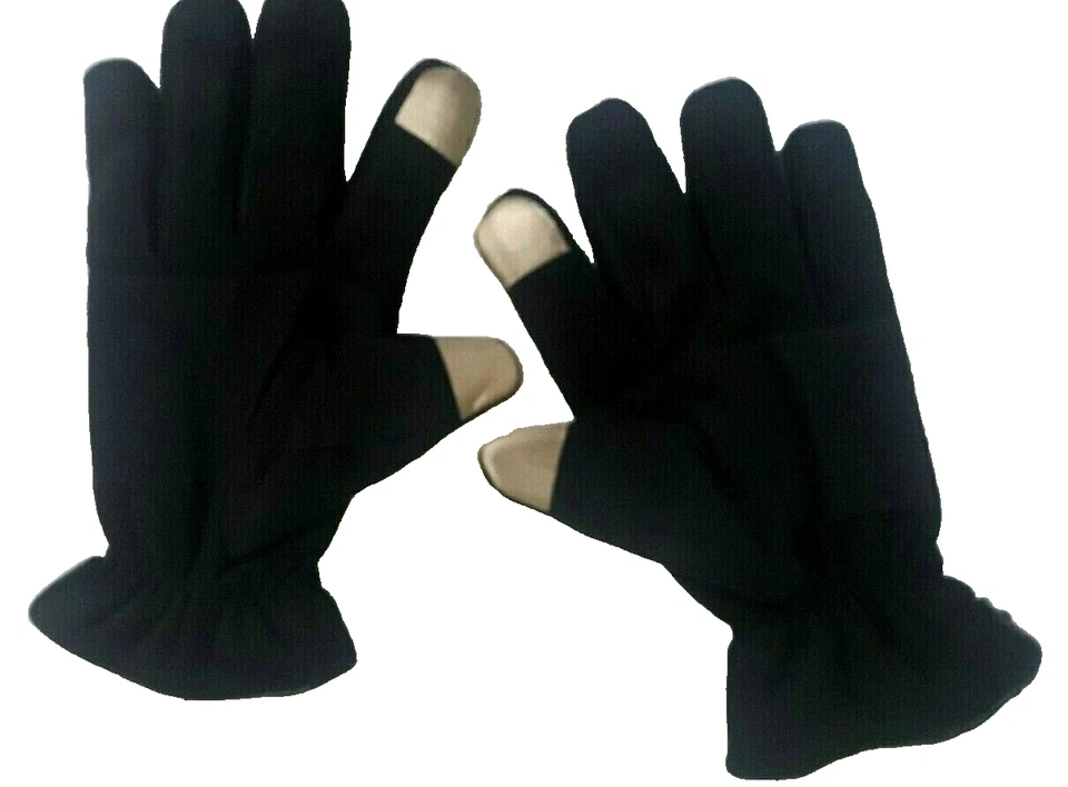 Guantes de invierno con pantalla táctil Saddlebred para hombre L XL forrados de piel sintética negros NUEVO sin etiquetas Foto 1 de 4