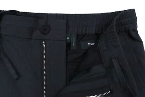 $185 NEW THEORY PLYMOUTH SP TEXTURED LINEN XS 28 29 30 STRETCH ELASTIC SHORTS - Picture 1 of 9