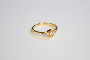 14k Gold Diamond Engagement Ring - Size 6 - New