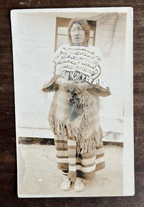 Antique RPPC Native American Woman Portrait 1904-1918 AZO - Picture 1 of 10