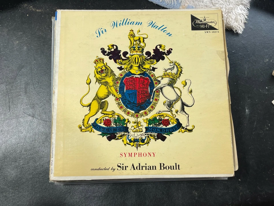Sir William Walton Symphony by Sir Adrian Boult NM LP  - Image 1 of 1