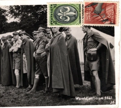 PAÍSES BAJOS *Polish Scouts* 1937 postal Scout Jamboree foto real PPC MA483 Foto 1 de 4