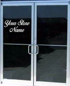 Custom Business Name Lettering Vinyl Sticker Sign Window Door Glass 12X22 - Picture 1 of 4