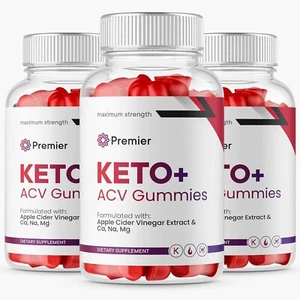 (3 Pack) Premier Keto+ ACV Gummies Weight Loss - 180 Gummies - Picture 1 of 2