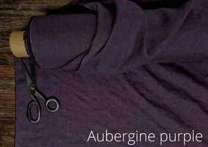Aubergine Purple Cotton Fabric by the Yard - Soft Cotton for Sewing & Upholstery - Picture 1 of 3