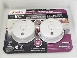 Kidde SMOKE & CARBON MONOXIDE TALKING ALARM Lasts 10 years pack of 2 - Picture 1 of 1