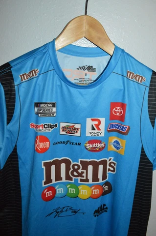 Kyle Busch Nascar 2022 M&Ms Sublimated Jersey Shirt, Mens Small Cover
