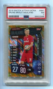 Topps Match Attax UCL 2019 UEFA Reino Unido Hat Trick HH1 Erling Haaland PSA 7 RC Rookie - Imagen 1 de 2
