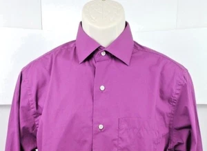 Valerio Garati Men's Long Sleeve Dress Shirt Medium 15 15 1/2 32/33 Plum Purple - Picture 1 of 7