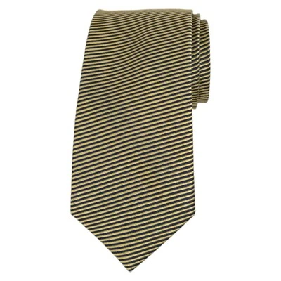 Corbata de seda para hombre NAUTICA Dorada Azul marino Delgada a rayas tejida 2.75 Corbata de diseñador delgada Foto 1 de 4