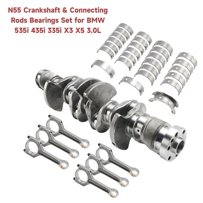 N55 Crankshaft & Connecting Rods Bearings Set for BMW 535i 435i 335i X3 X5 3.0L - Image 1 of 4