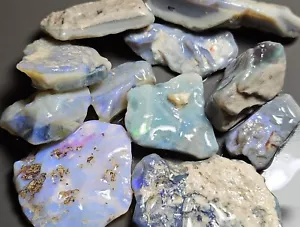 Lightning Ridge Opal Rough Parcel Blue Green Purple Lapidary 546.3 Ct Australian - Bild 1 von 24