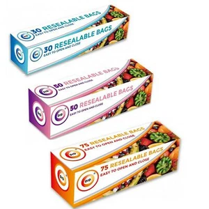 Resealable Reusable Food Bags For Storing Food Freezer Storage Bags Food Storage - Picture 1 of 10