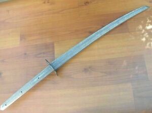 Custom Handmade Damascus Steel 28.00 inches Hunting Katana Sword Blank Blade