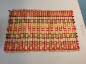 Placemats Bamboo Set of 9 Reversible Boho 17"x11" Mats - Picture 1 of 10