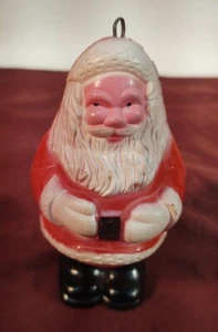 Santa Claus Christmas Ornament Decoration Figurine Hard Plastic Mid Century - Picture 1 of 6