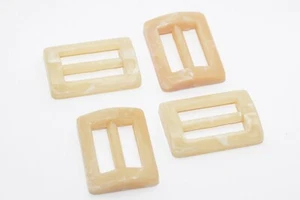 4x Schiebeschnalle Schieber Regulator Gurtversteller, 30 mm, Beige, Kunststoff - Bild 1 von 3