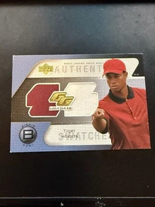 Tiger Woods 2004 Upper Deck Authentic Swatches Dual Tournament Worn Memorabilia - Picture 1 of 2