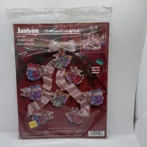 Janlynn Angel Cats Ornaments Christmas Cross Stitch Kit 125-206 Vintage 1996 NIP - Picture 1 of 23