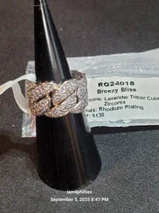 Bomb Party RG24018 - Breezy Bliss, Gr. 6 Lavendel Topas Zirkonia auf Rhodium - Bild 1 von 4