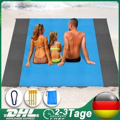 MARKENLOS Picknickdecke XXL 200x210 cm klappbare Rasendecke Stranddecke Reisen Wasserdicht