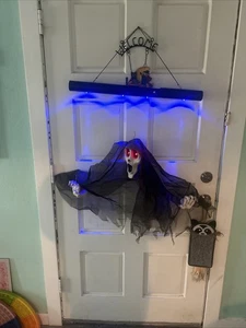 Gemmy animierter schwimmender Sensenmann Geist schreiendes Gesicht 2 Fuß breit Halloween Requisite - Bild 1 von 15