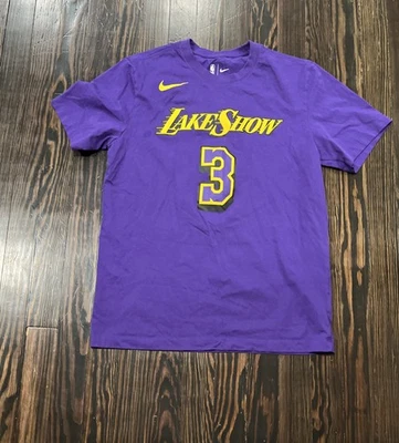 Camiseta Nike Los Angeles Lakers Anthony Davis para hombre mediana púrpura algodón  Foto 1 de 4