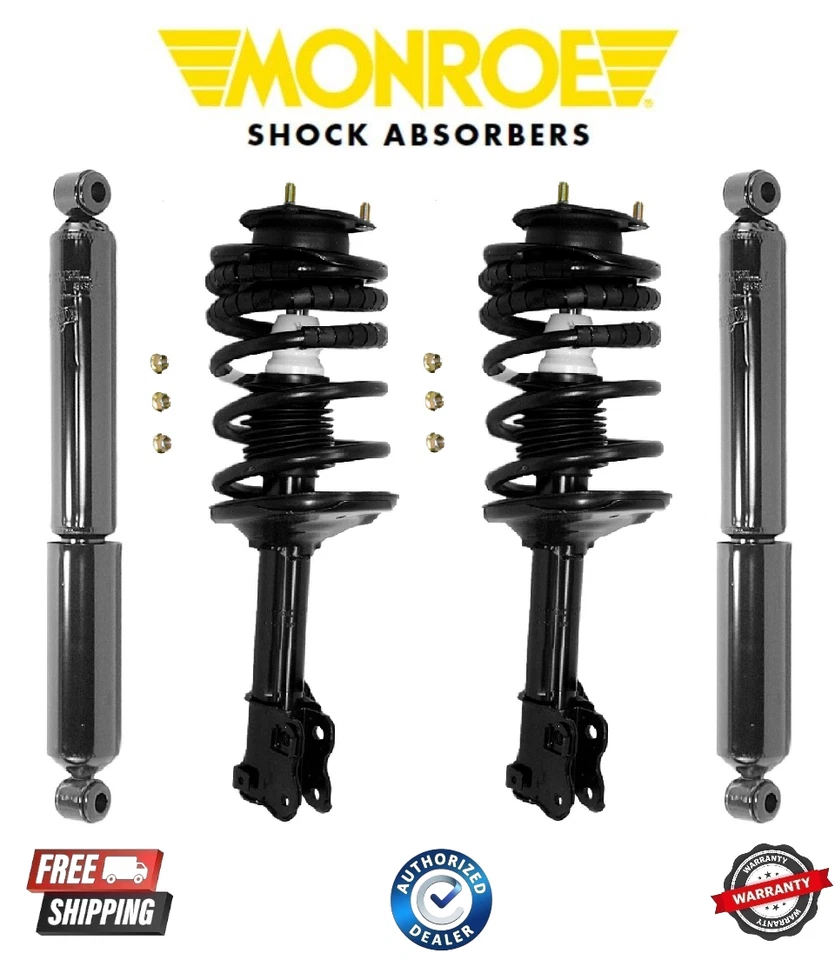 Complete Monroe Front Coil Spring & Rear Shock Assembly Fits 93-98 Nissan Quest - Image 1 of 1