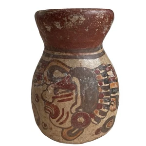 Hand Crafted & Painted Vase Red Pottery Stoneware 4” - Picture 1 of 8